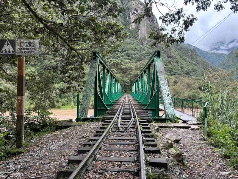 The Salkantay Trek - the trainline from Hidroelectrica to Aguas Calientes